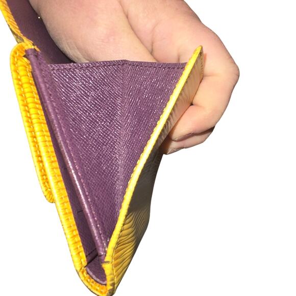 Authentic, Louis Vuitton, Yellow Epi Leather Wallet-Coin Purse - Picture 12 of 12